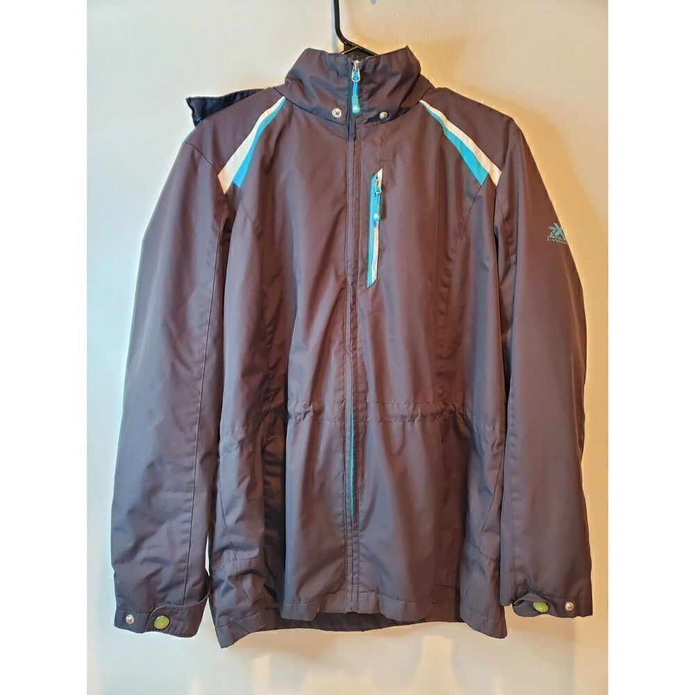 ZeroXposur Women's Jacket Coat W/Hood Zip Up Skiing Snowboarding Size XL Black
